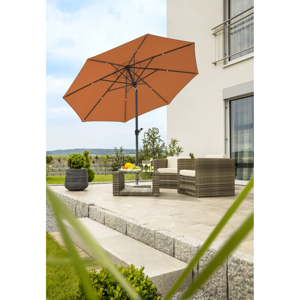 Schneider Schirme Sonnenschirm Adria 300 cm Terrakotta Bild 3