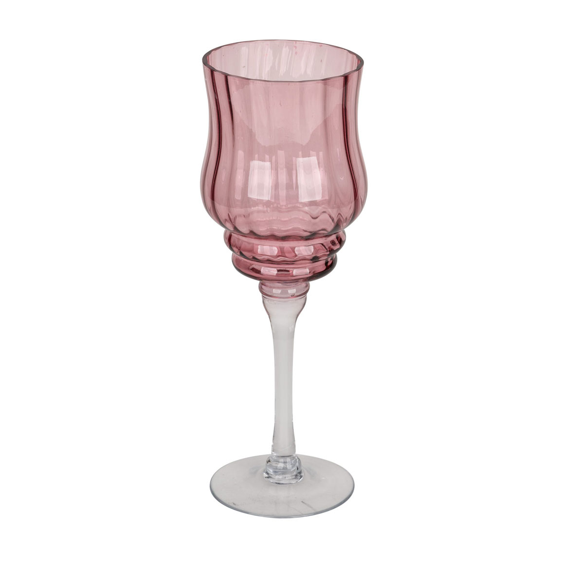Glaskelch 11 x 30 cm rosa