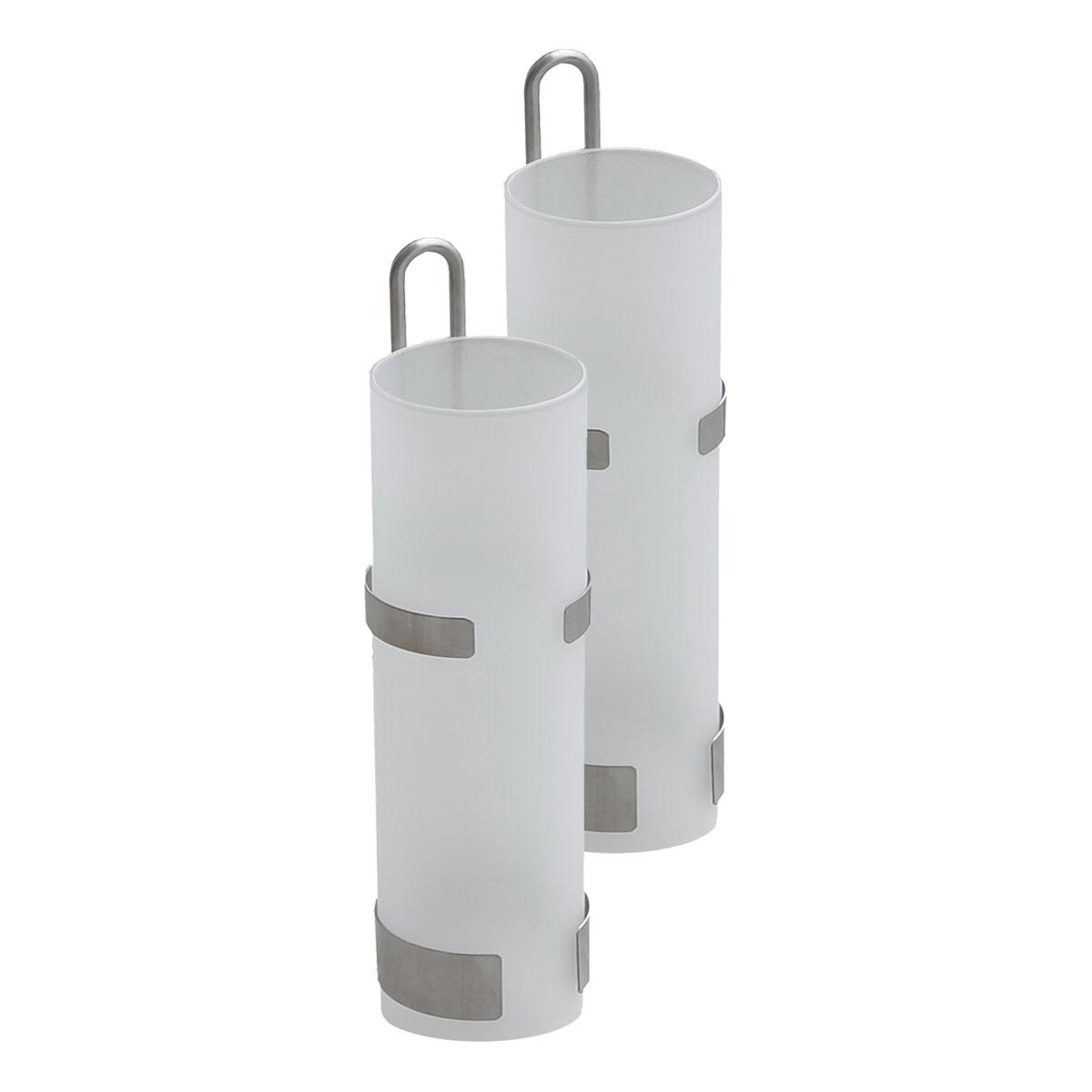 Wasserverdunster Durchmesser 5 x 20,5 cm weiß/silber 2 Stück