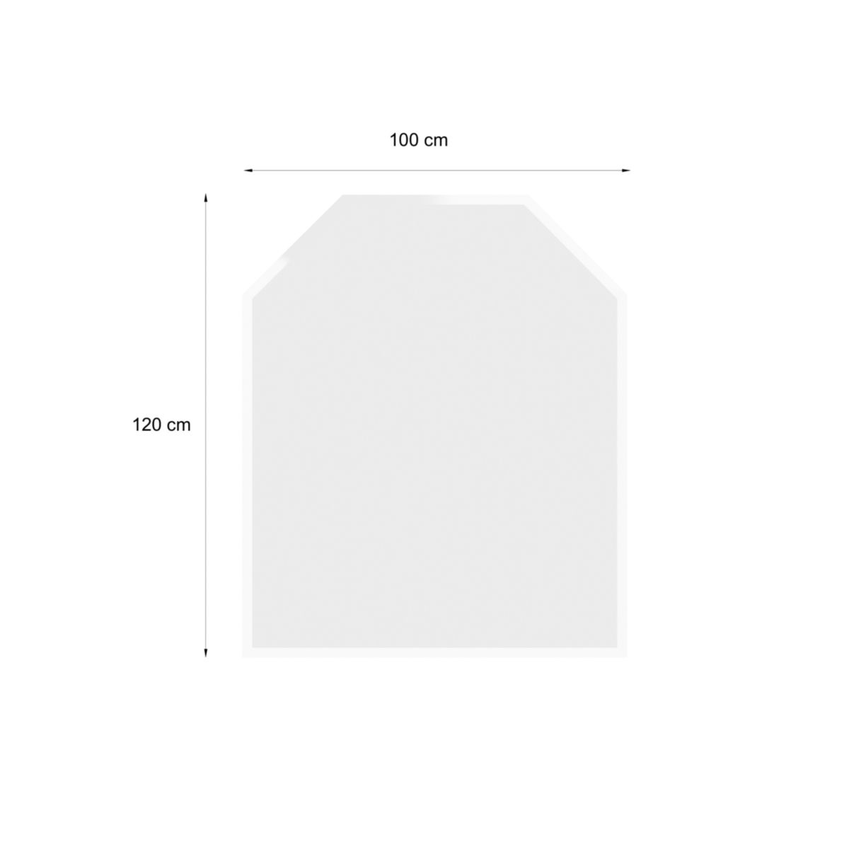 Glasbodenplatte 8mm Sechseck100x120cm Bild 3