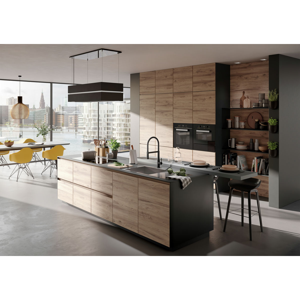 Lenz  Küchenarmatur ALUNA mit Pendelbrause schwarz Bild 2