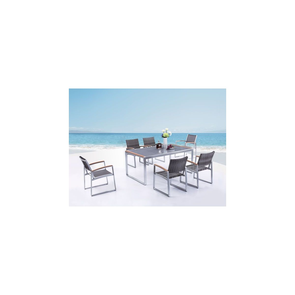 Garden Pleasure Tischgruppe AVA 5-tlg. Aluminium, Nonwood, Kunststoffgewebe Bild 9