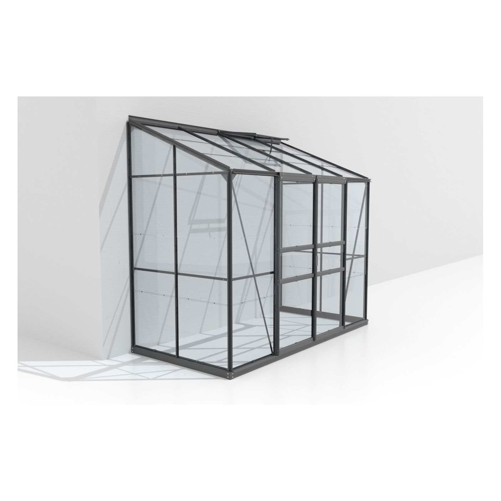 Vitavia Gewächshaus Styx 3300 3,3m² 3 mm Einscheibensicherheitsglas schwarz