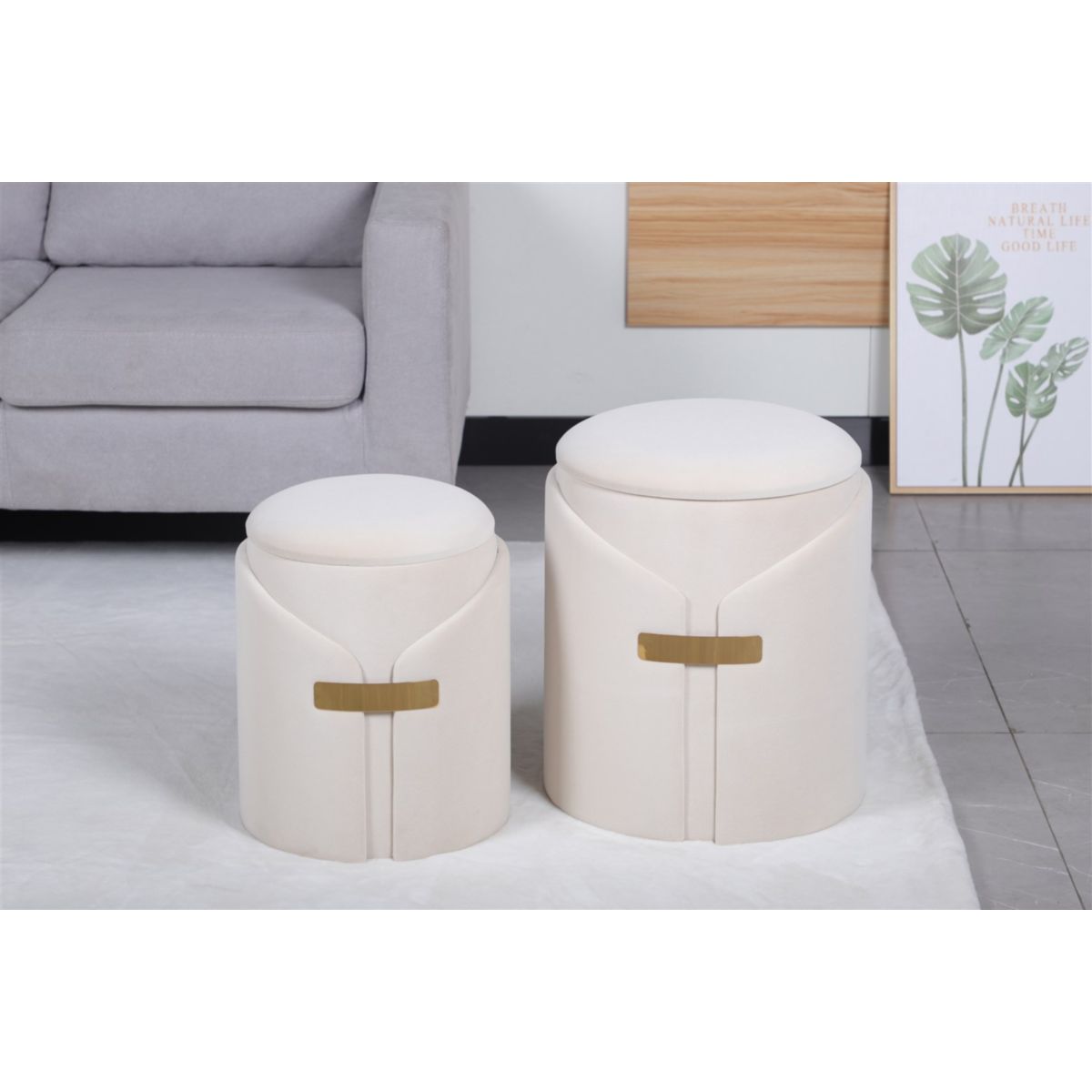 Hocker Forcet 125 2er-Set elfenbein Bild 5