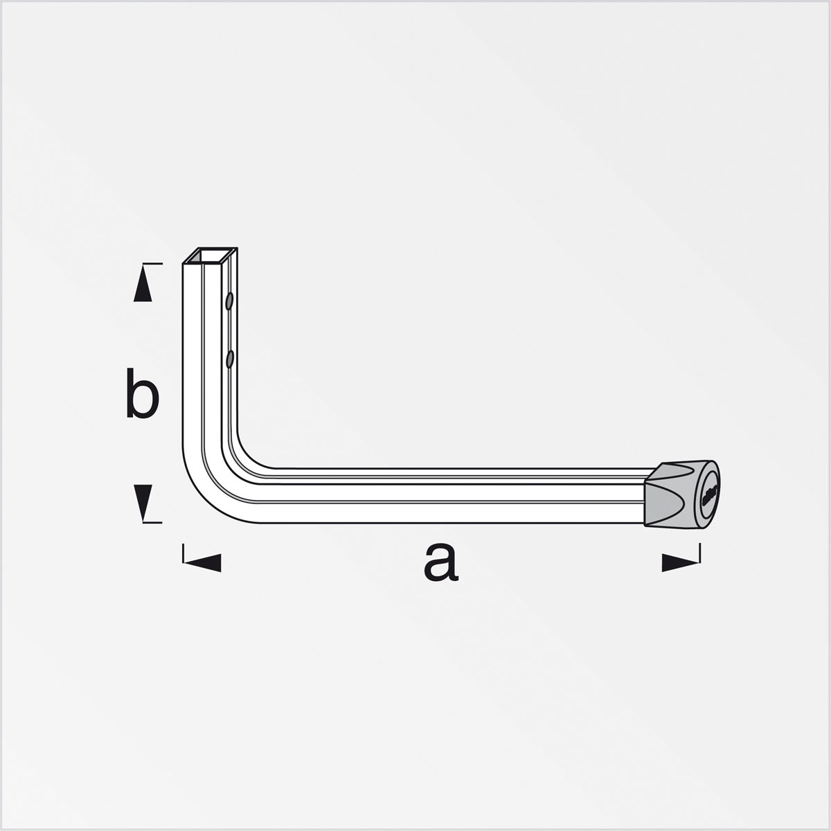 MyTool Wandhaken 80 x 175 mm blank Bild 2
