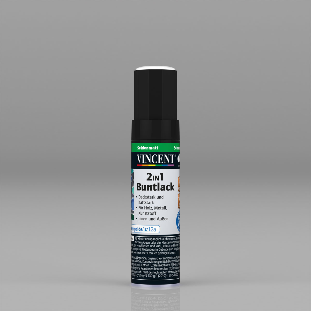 Vincent 2in1 Buntlack anthrazitgrau seidenmatt 12 ml