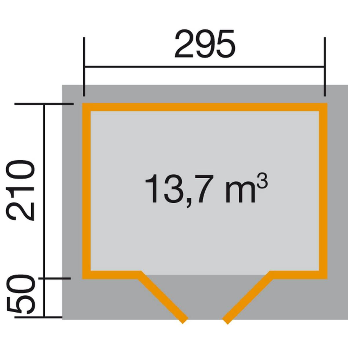 Weka Designhaus 126 295 x 210 x 226 cm schwarz Bild 2