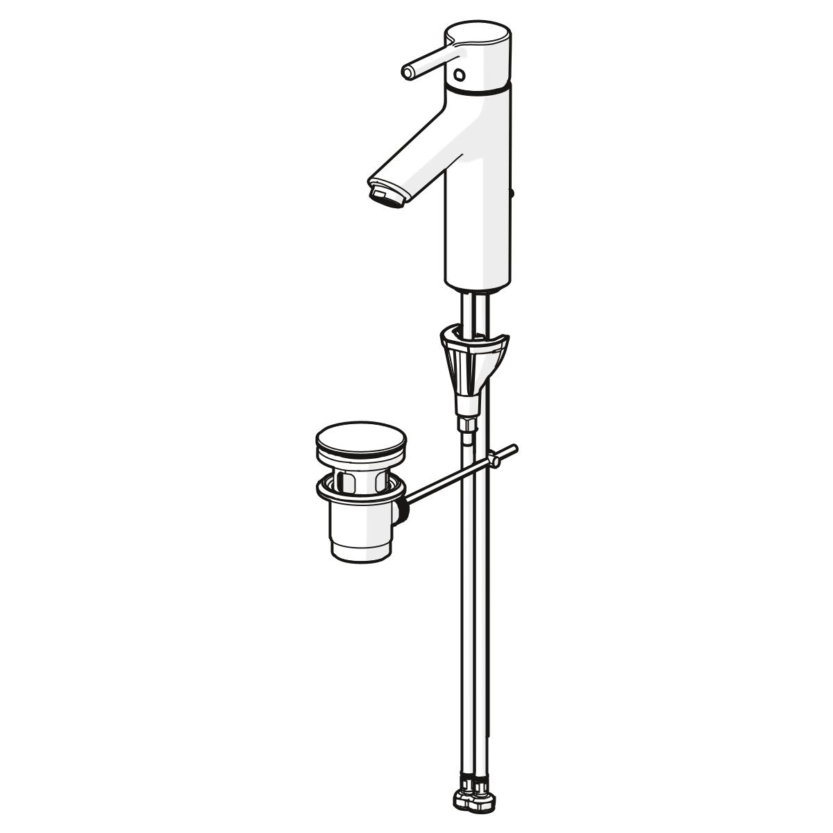 Hansa Waschtischarmatur „Vantis XL“ Chrom inkl. Excentergarnitur u. Befestigung Bild 2