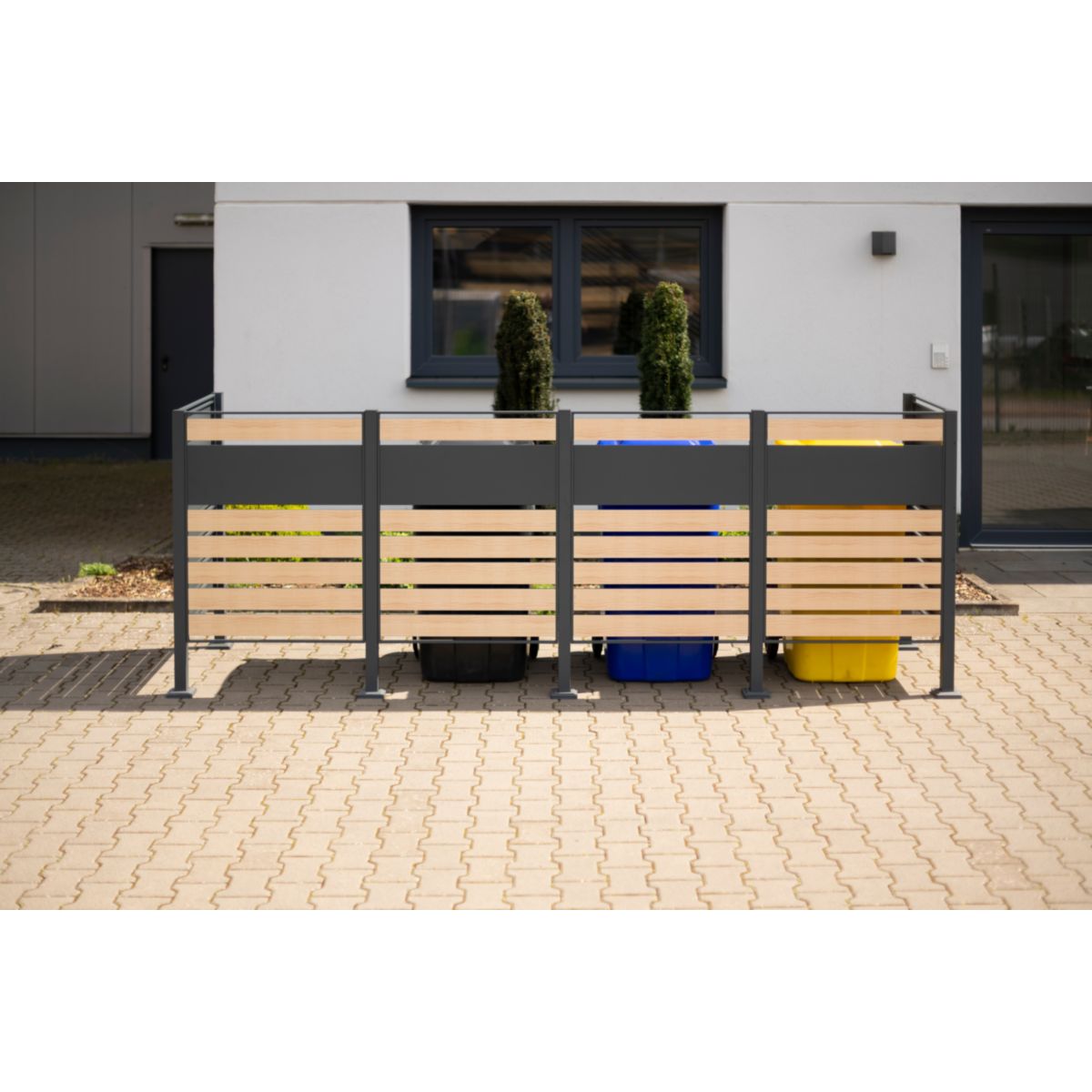 Westmann Mülltonnenverkleidung Planum 4x 240 L 1er Box 90x330x120 cm Bild 2