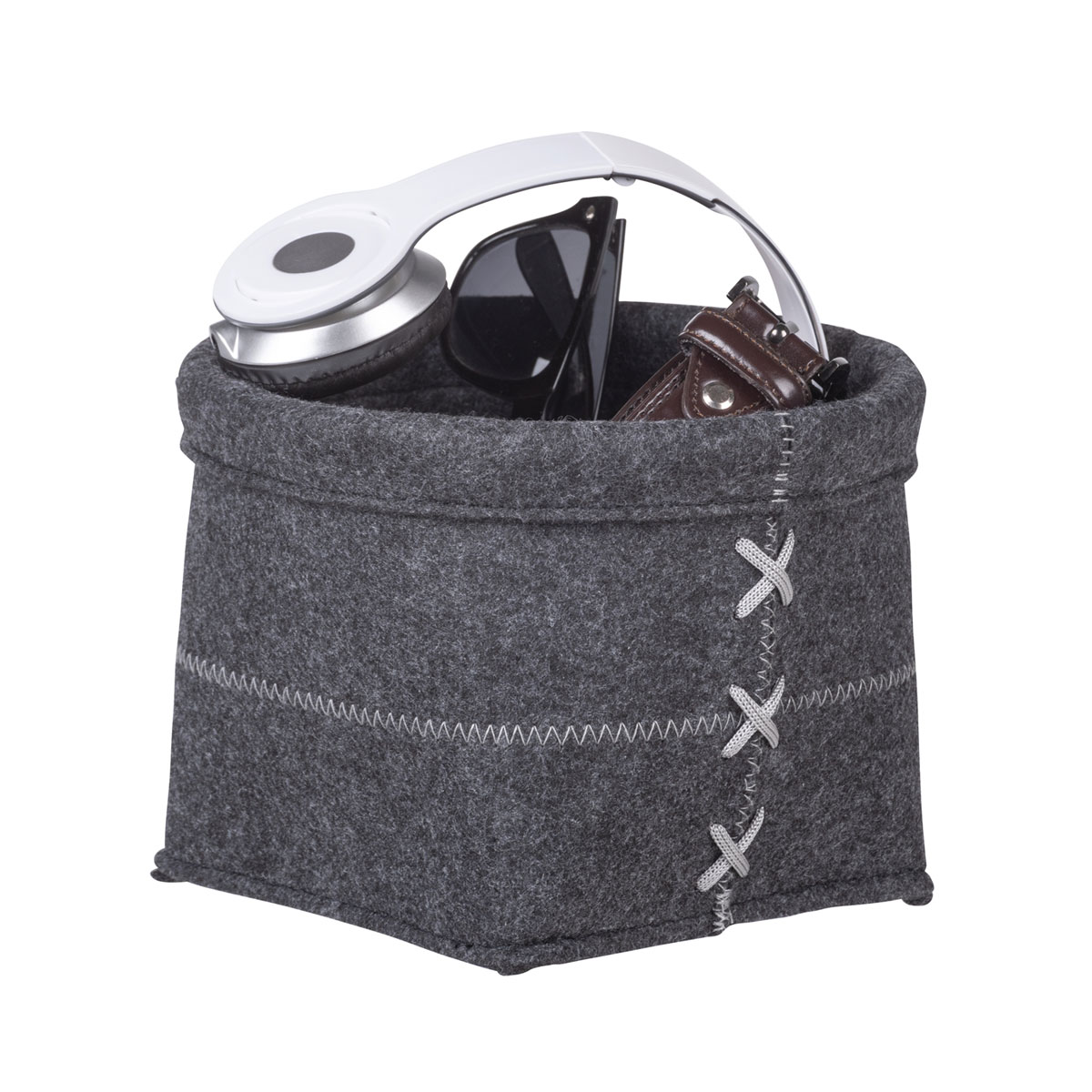 Wenko Aufbewahrungskorb Mara M anthrazit Bild 3