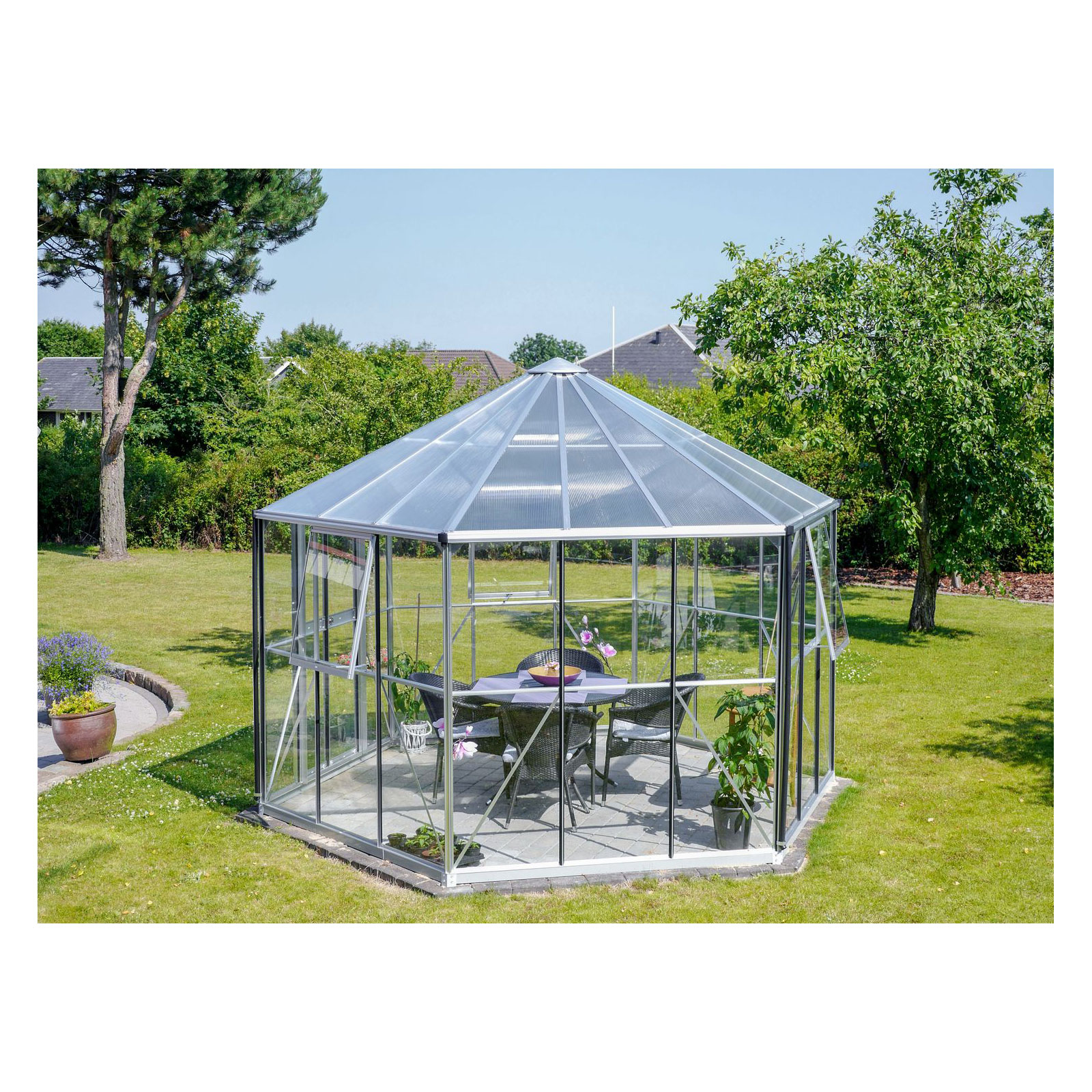 Vitavia Gewächshaus Juno 9000 9m² 3 mm silber