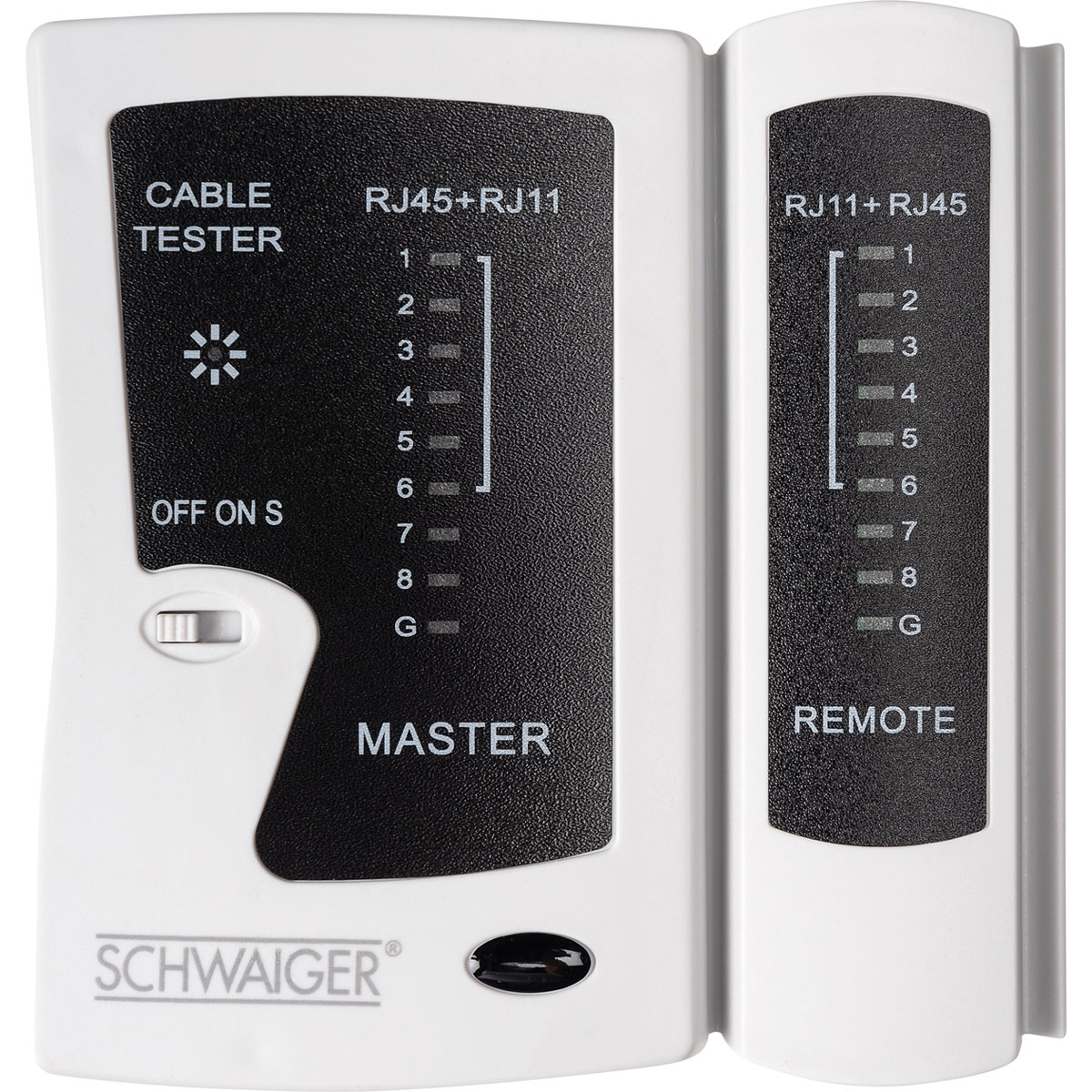 Schwaiger  Netzwerkkabeltester für RJ45 und RJ11