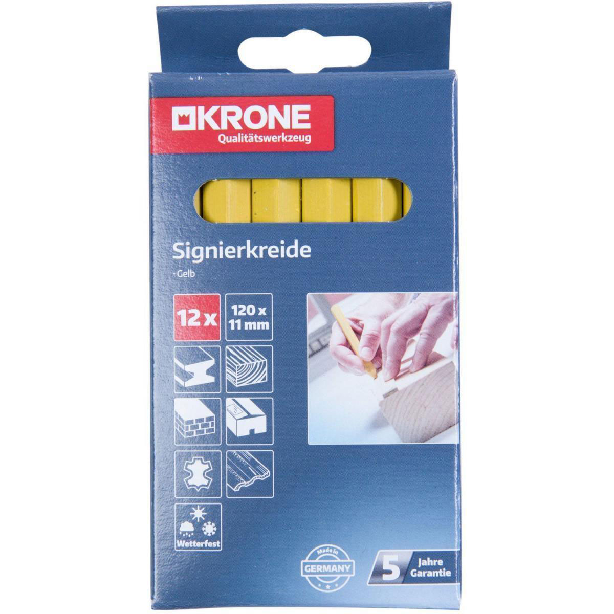 Krone Signierkreide-Set gelb 12-teilig Bild 2