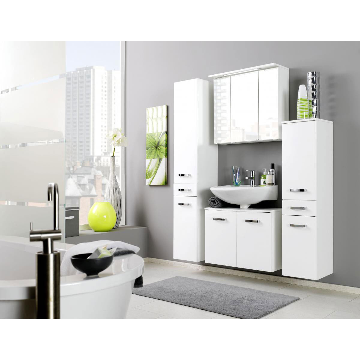 HELD  Seitenschrank 30 weiß Hochglanz Bild 3