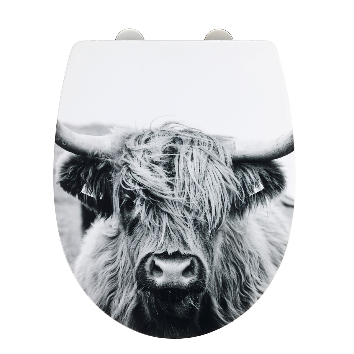 Wenko  WC-Sitz Yak mit Hochglanz-Oberfläche Toilettensitz mit Absenkautomatik Schnellbefestigung aus bruchstabilem Thermoplast