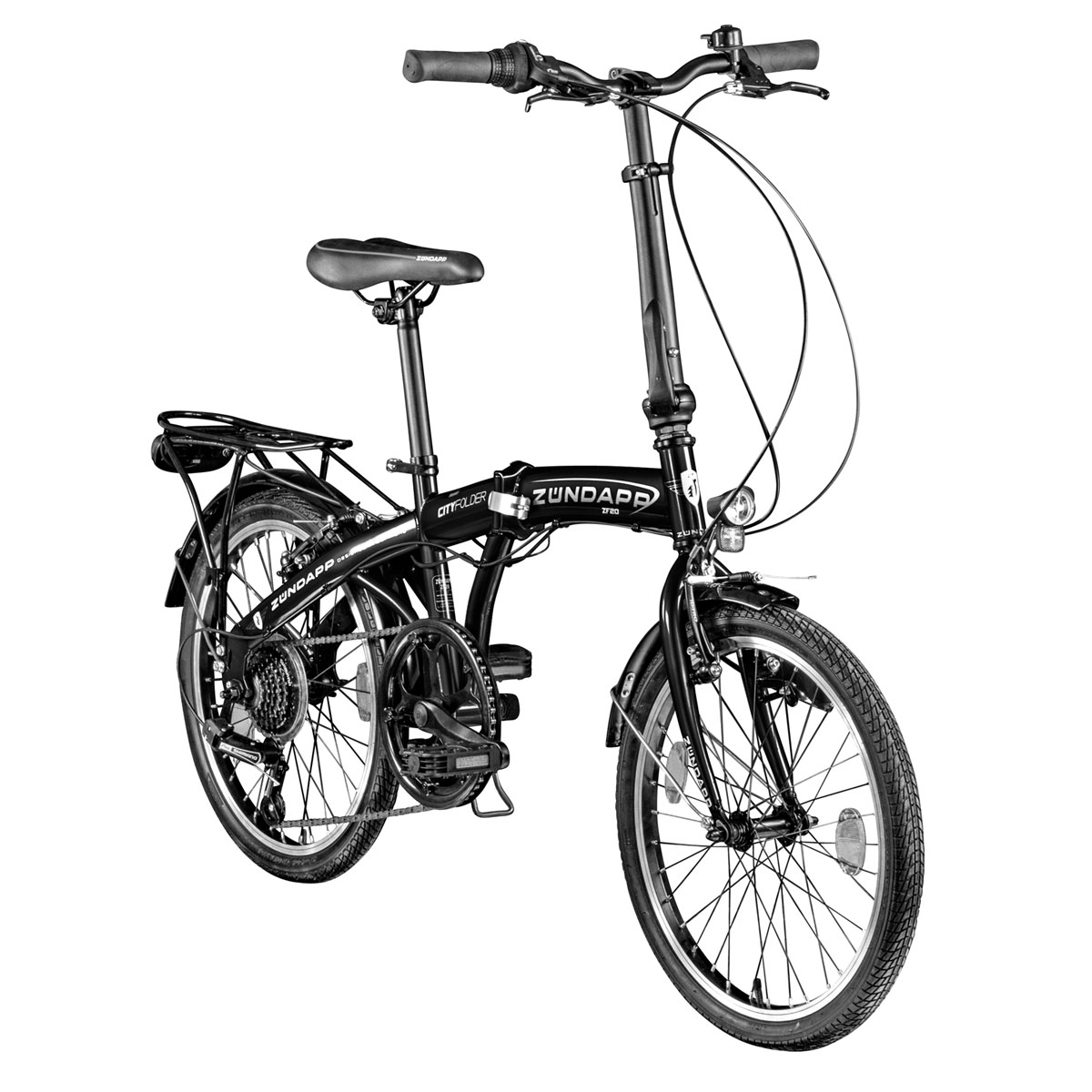 Zündapp Klapprad ZF20 Speed Folder 20 Zoll schwarz Bild 4