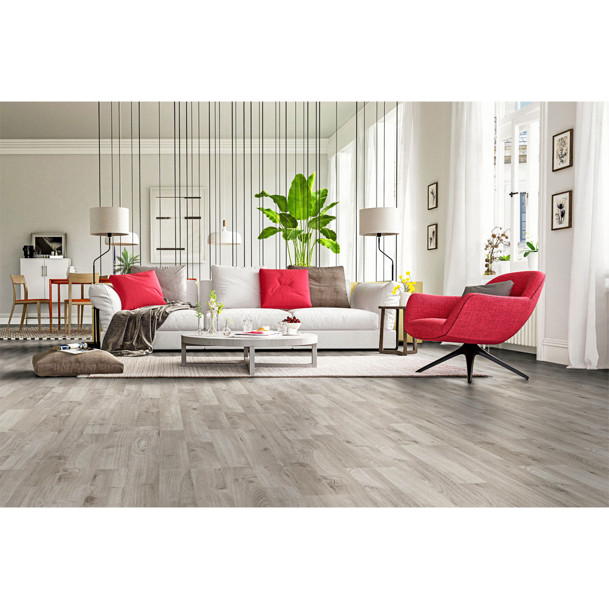 Specht Laminatboden Classic Bergmanns Eiche grau 138 x 19,3 cm Bild 6