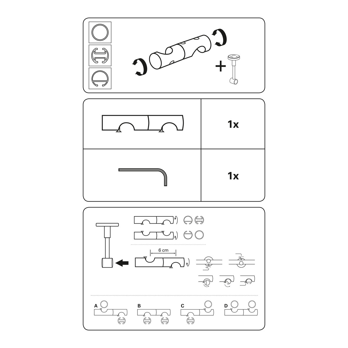 Gardinia Deckenträger-Adapter Chicago Durchmesser 20 mm bronze Bild 3