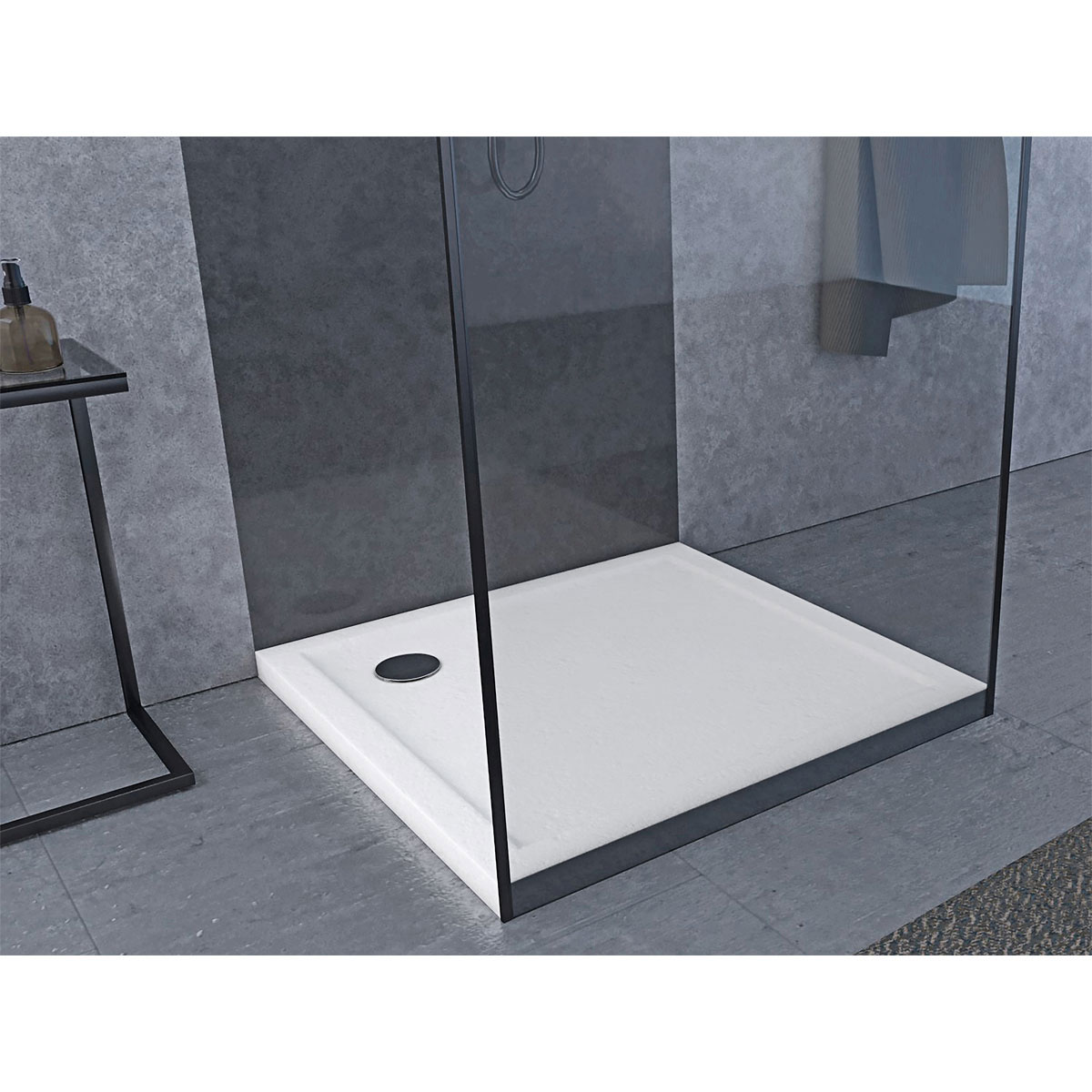 Aurlane Duschtasse White Slate 90 x 90 x 4 cm Bild 2