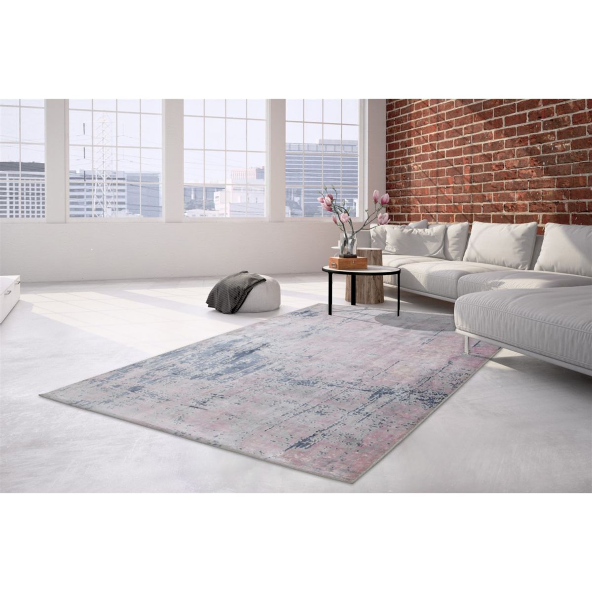 Ocean 400 Rosa / Blau 170cm x 240cm Bild 2