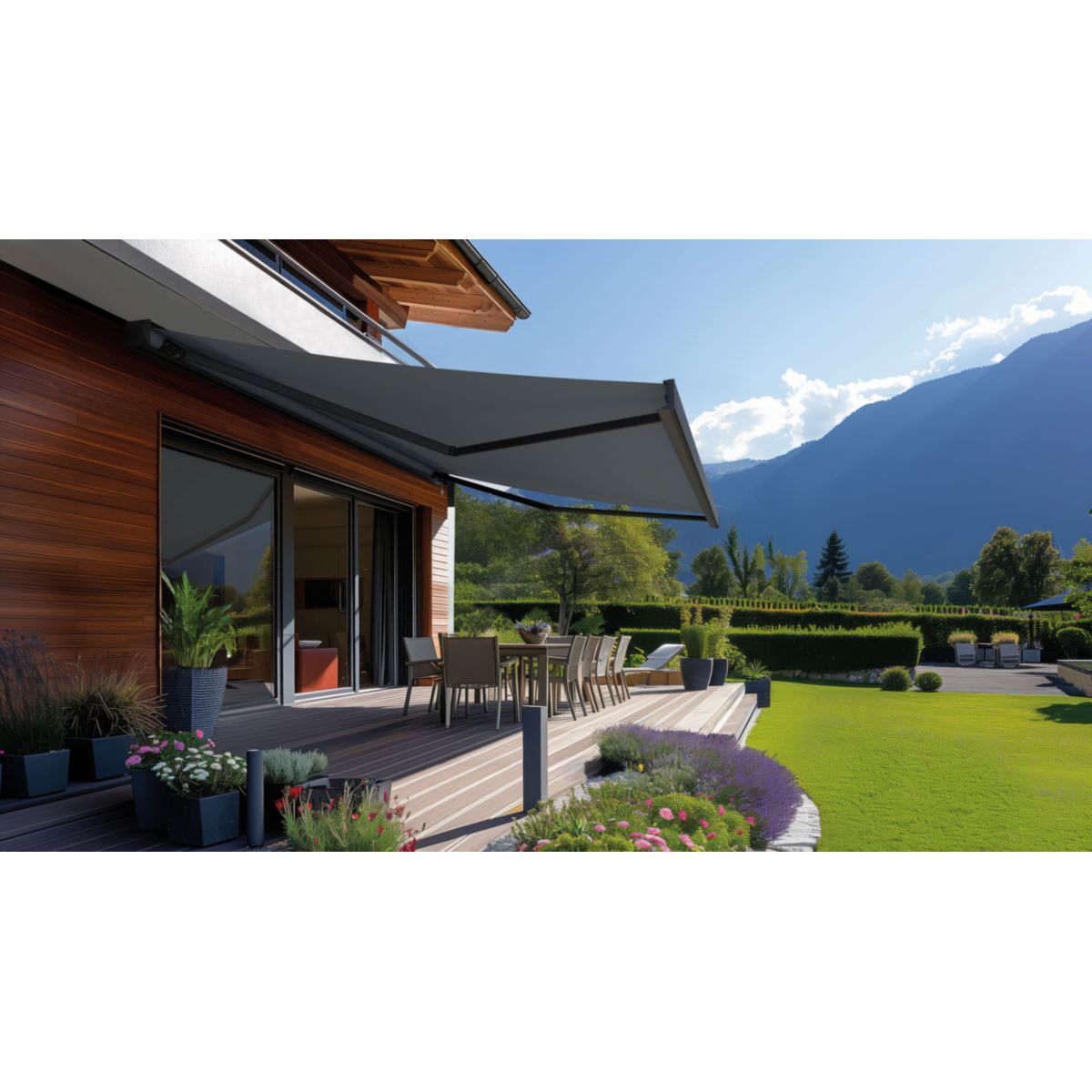 Durabil Vollkassettenmarkise Calima anthrazit 600x300 cm, Design Dark Grey