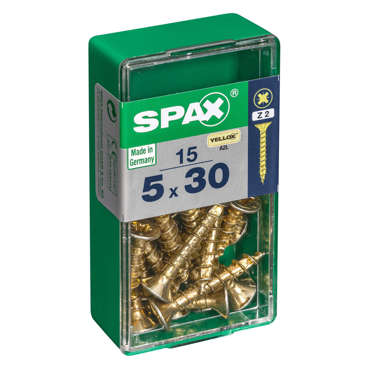 Spax Universalschrauben Yellox Senkkopf 5 x 30 S 15 Stück Bild 2