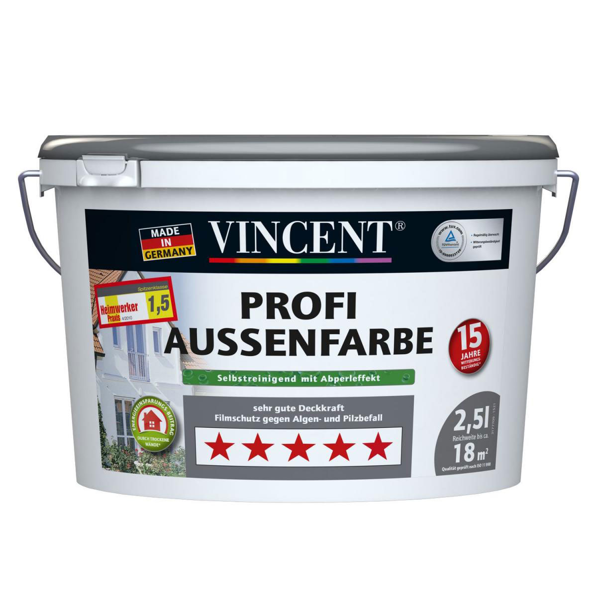 Vincent Profi Außenfarbe 2,5 L