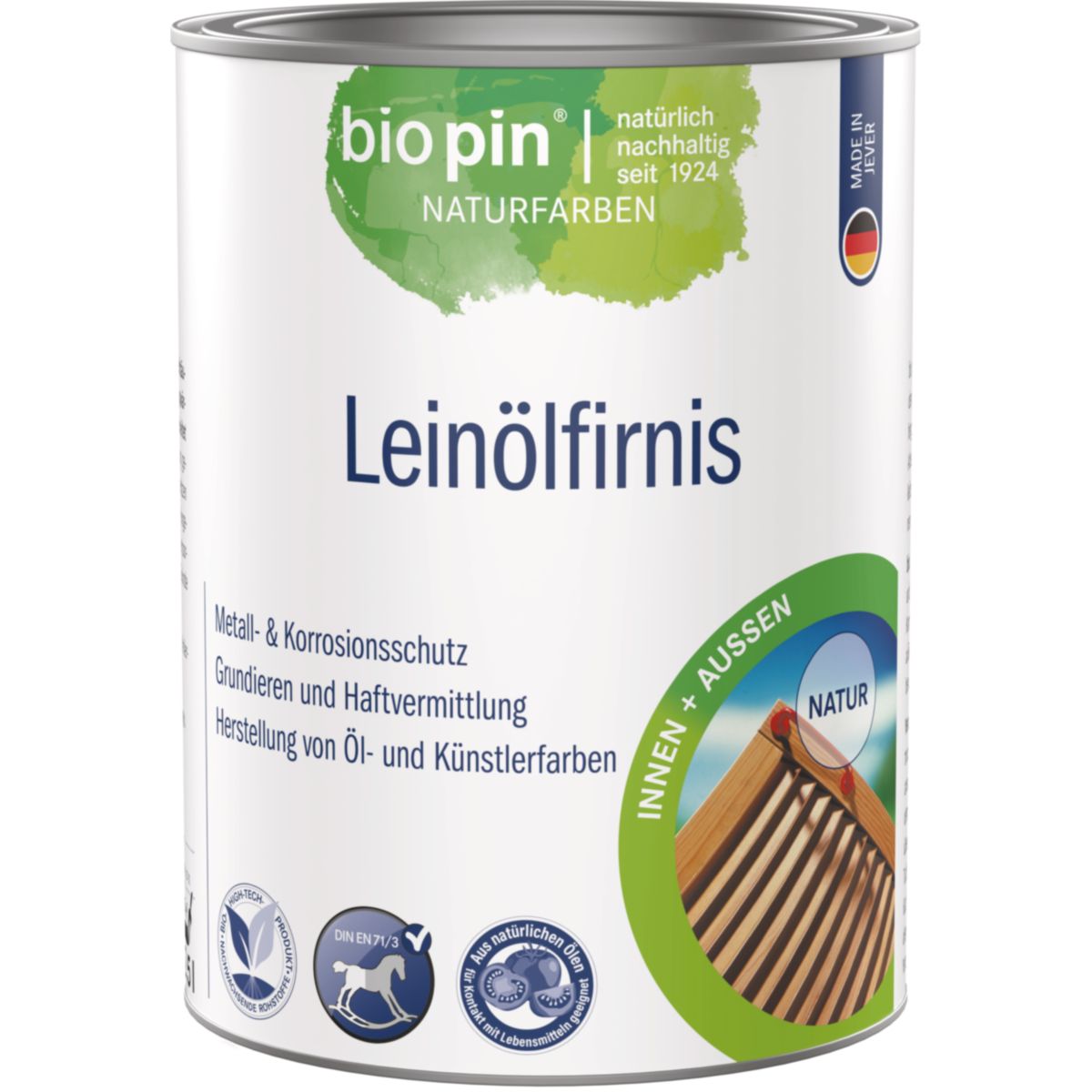 Biopin Leinölfirnis NATUR 2,500 l