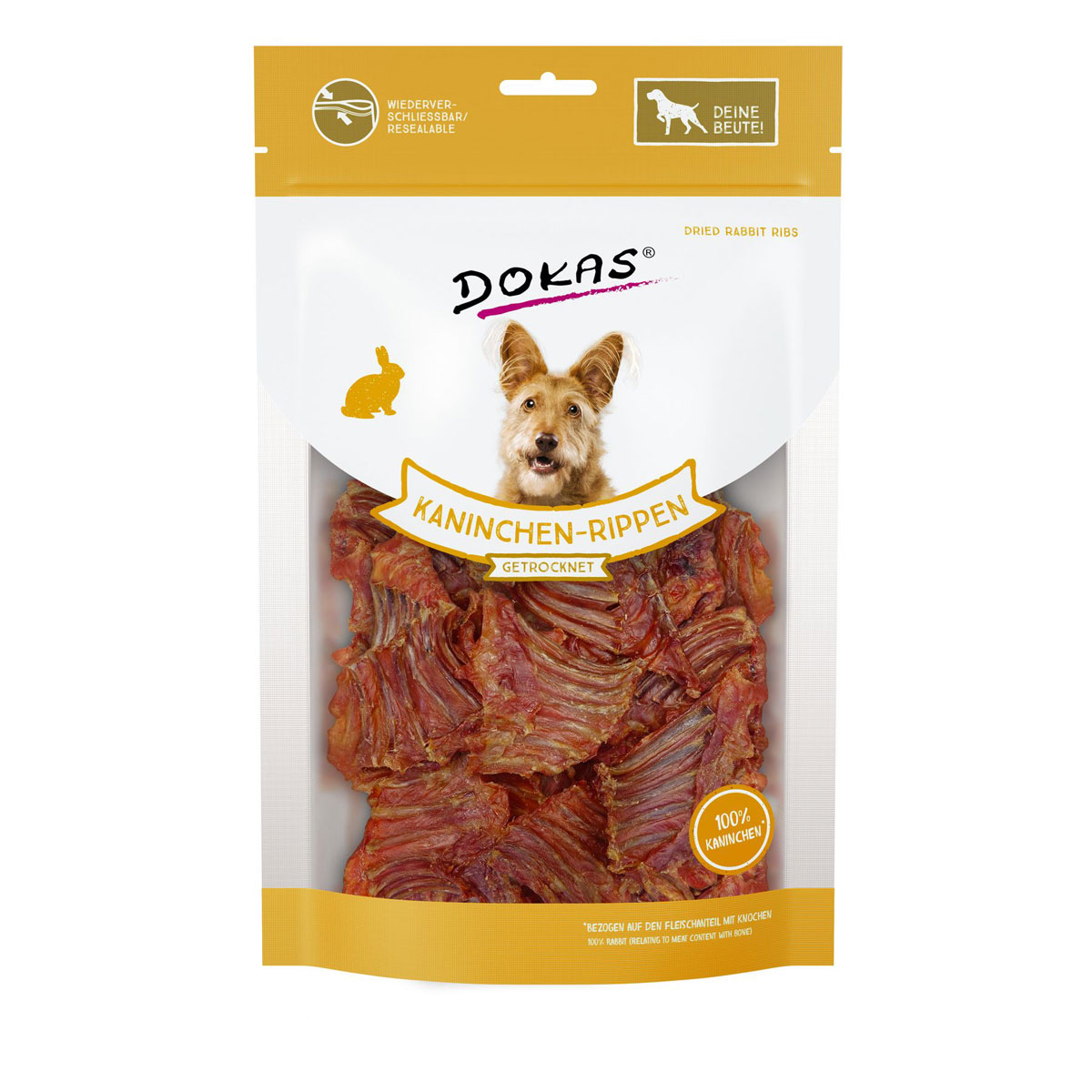 Dokas Snack Kaninchen-Rippen mit Fleich 100g