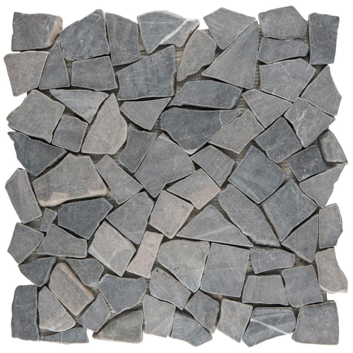 Polymosaik Graphit Marmor 28 x 28 x 0,8 cm