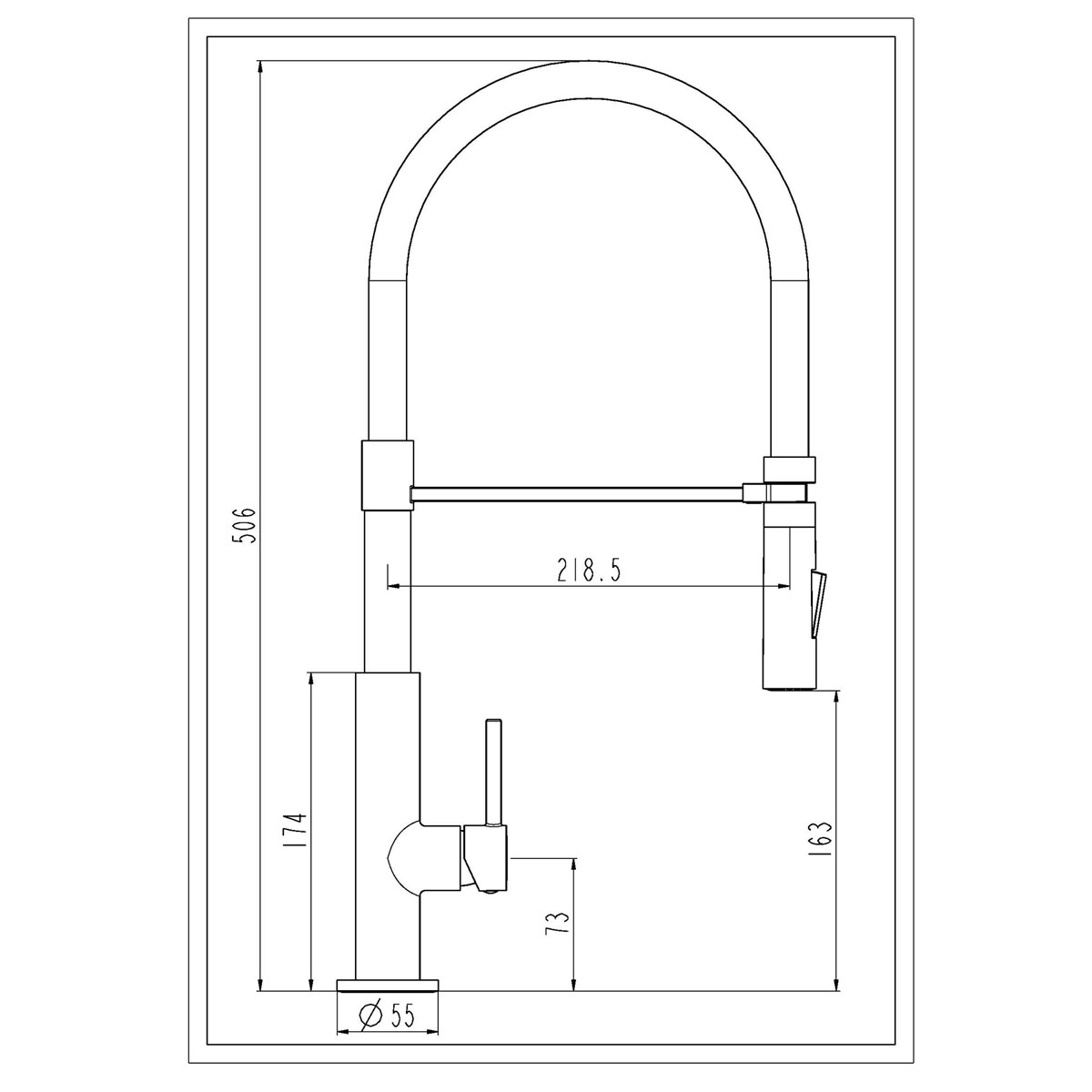 Schütte Küchenarmatur mit ausziehbarer Brause 79180 Stilo chrom schwarz Bild 11