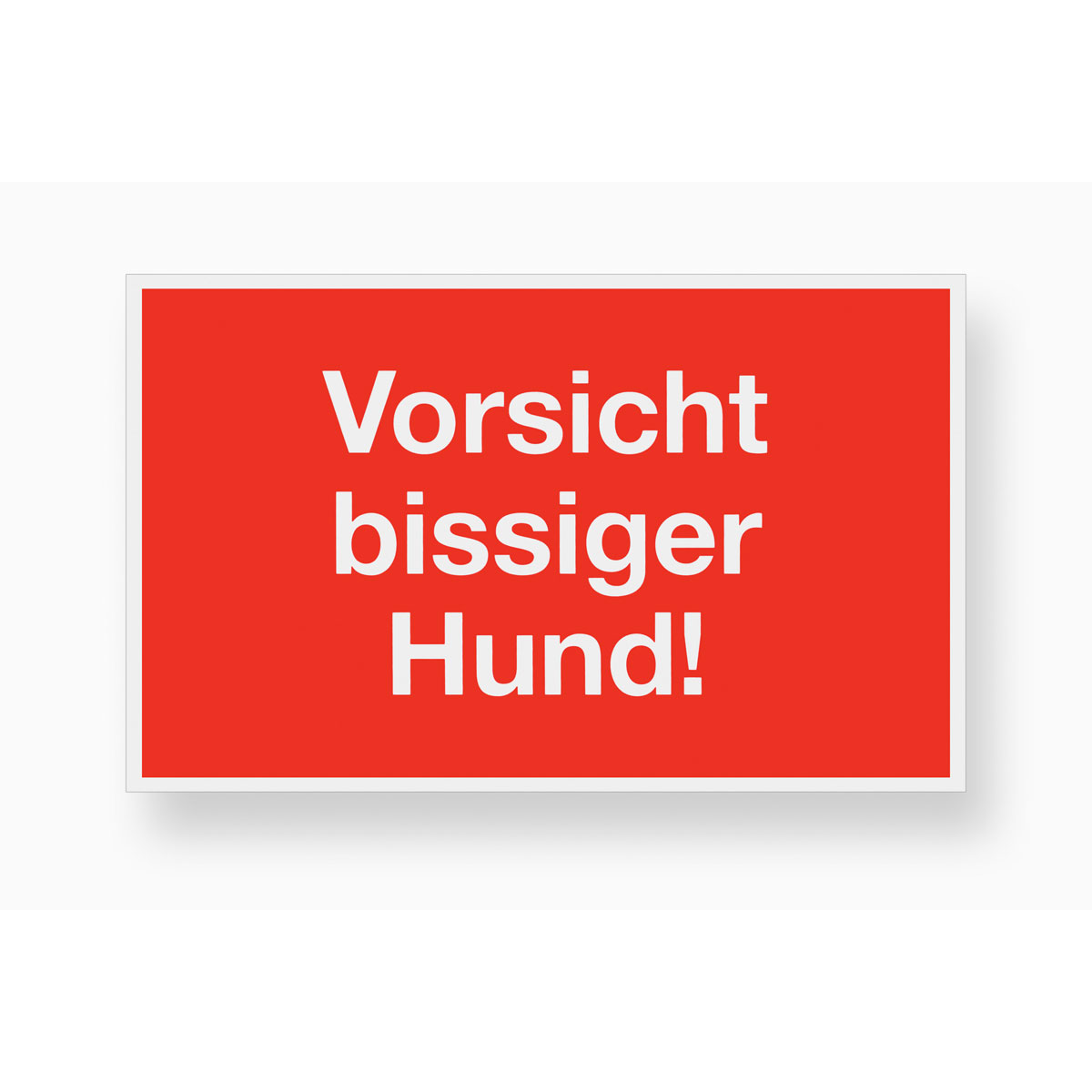 Metafranc Warnschild Vorsicht bissiger Hund Kunststoff gelb