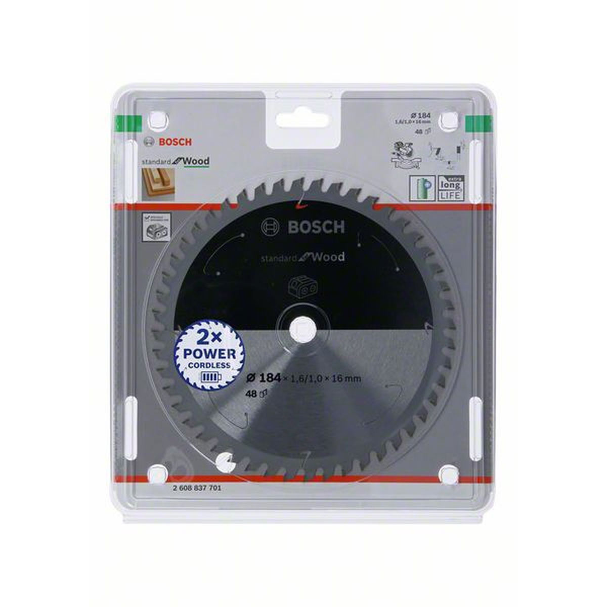 Bosch Kreissägeblatt Holz 184 mm 48 Zähne Bild 1