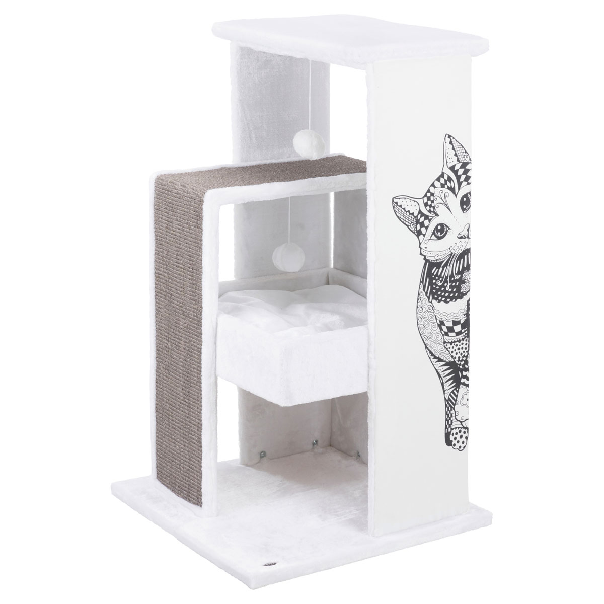 Trixie Kratzbaum Maria 101 cm weiss/grau