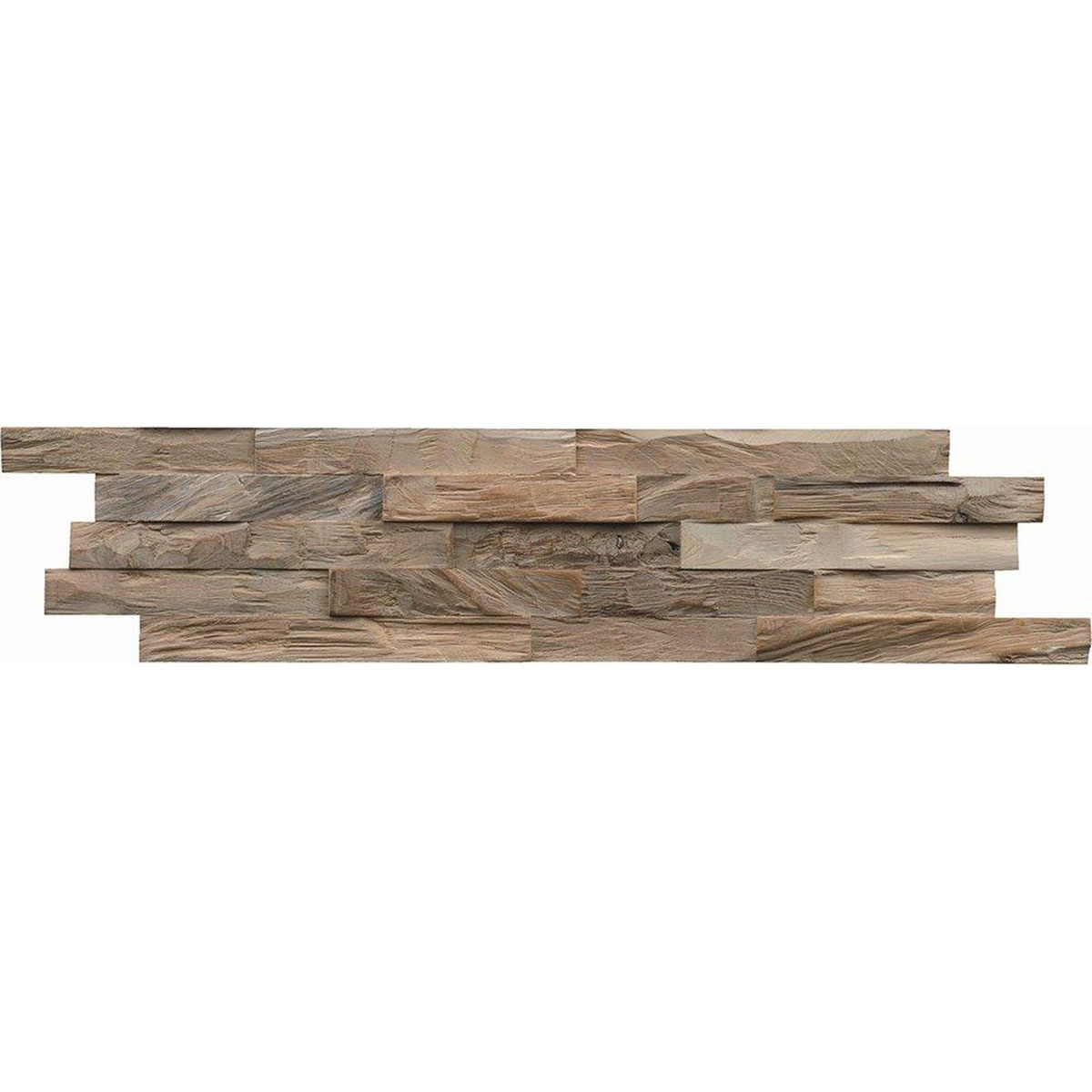 Indo Wandverkleidung Teak Diamond Ancient Grey 11er-Set Bild 2