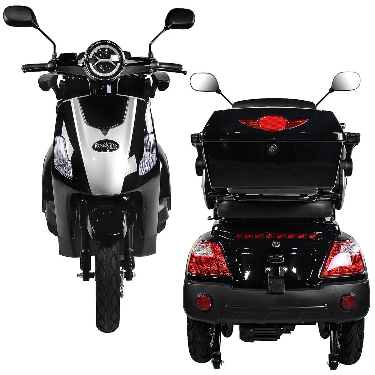 Rolektro E-Dreiradroller „25 V.3“ 1000 W, schwarz Bild 2
