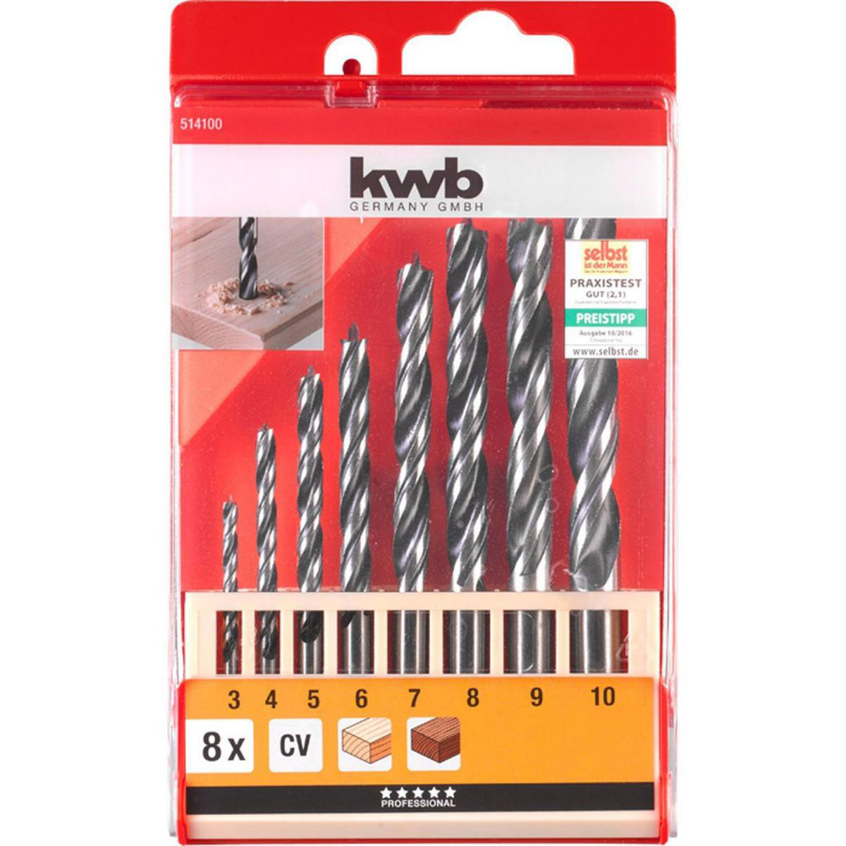 kwb  Holzspiralbohrersatz 7 teilig Bild 2