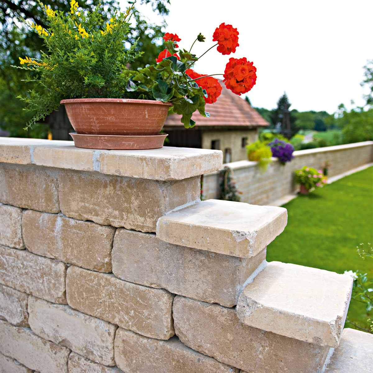 Blockstein Antik 36 x 18 x 12 cm sandstein Bild 4