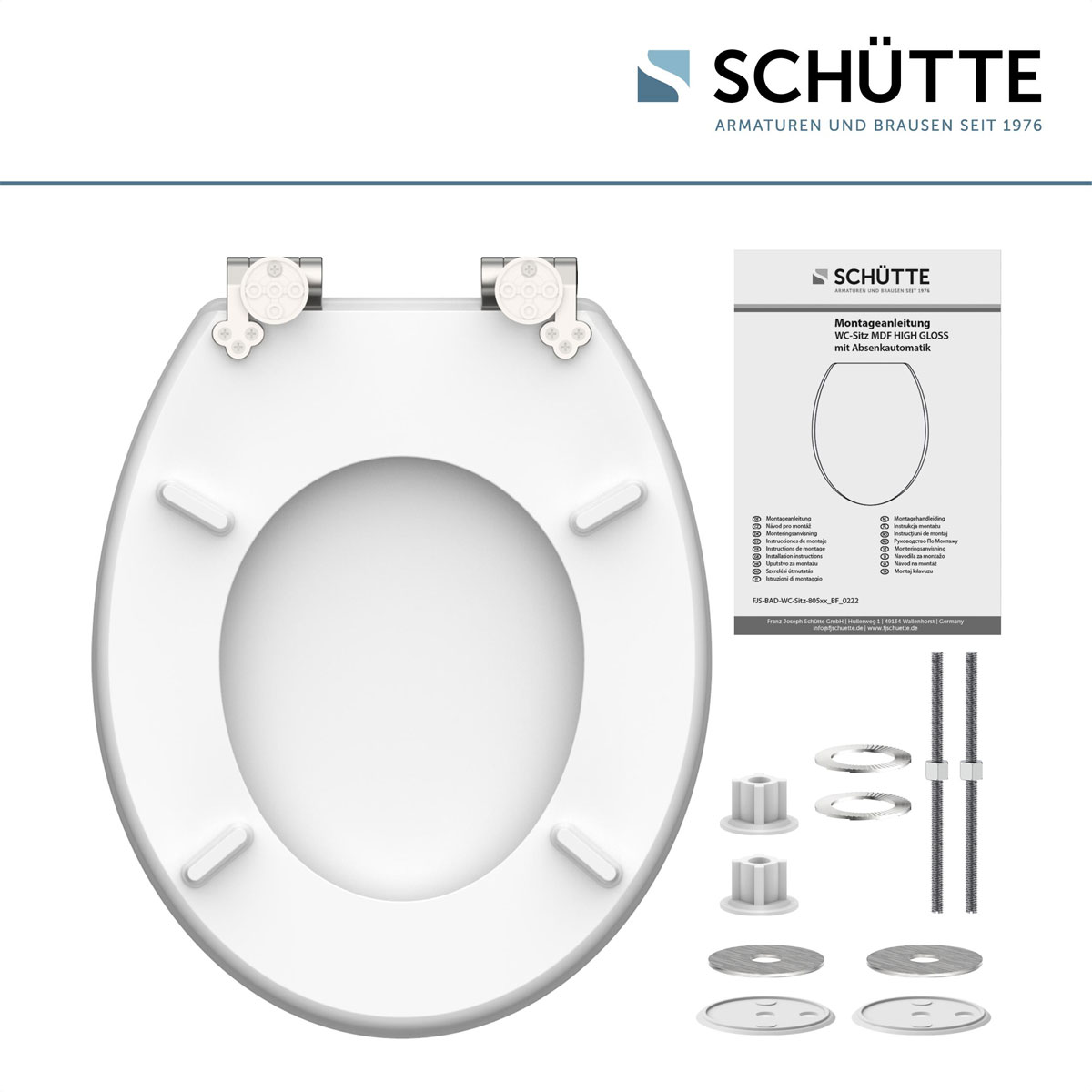 Schütte MDF HG WC-Sitz FLOWERS AND WOOD mit Absenkautomatik Bild 5