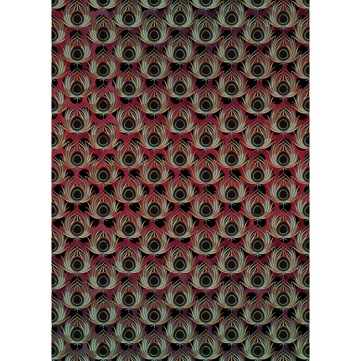 Komar  Vlies Fototapete Paon Rouge 200x280 cm Bild 2
