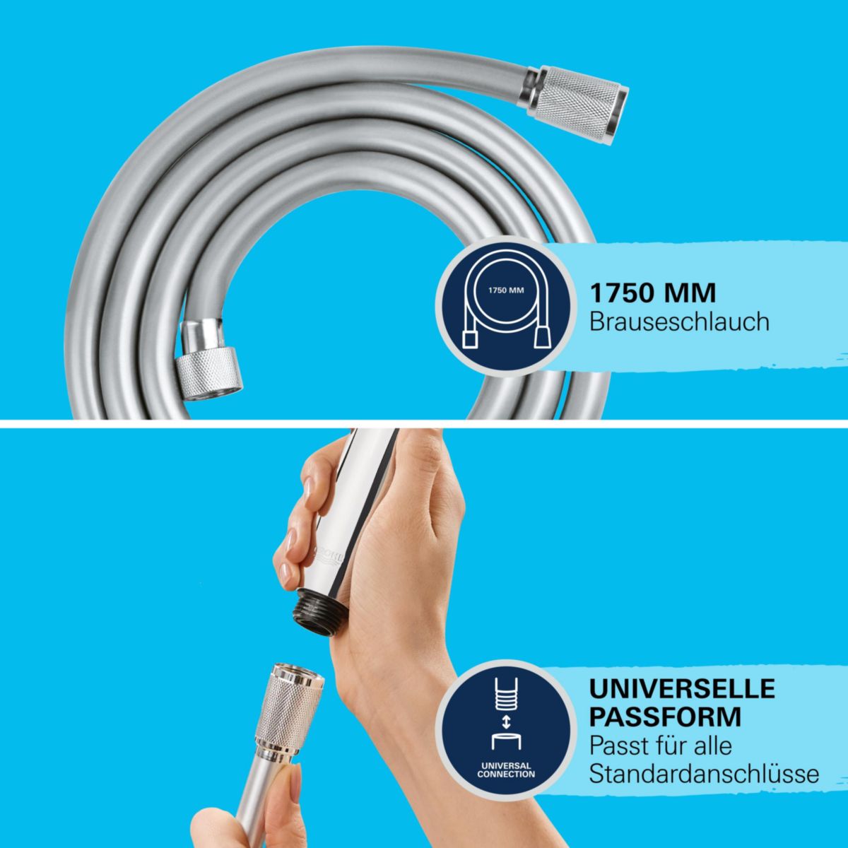 Grohe Brauseschlauch „VitalioFlex Comfort“, chrom, 1,75 m  Bild 3