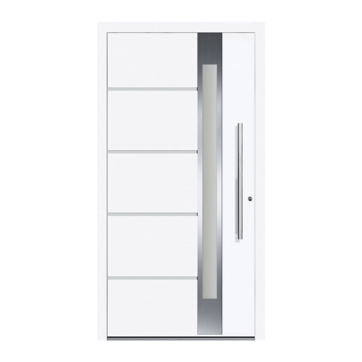 Schüco Aluminium Haustür 100 Rom Excellent 1100 x 2100 mm RAL9016 DR