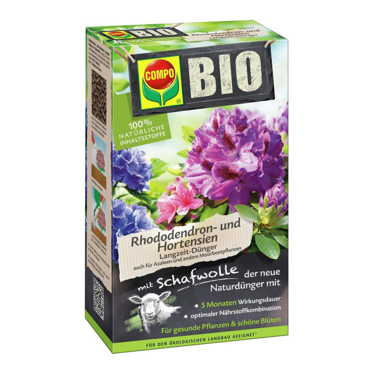 Compo BIO Rhododendron- und Hortensien Langzeit-Dünger mit Schafwolle 0,75 L Bild 3
