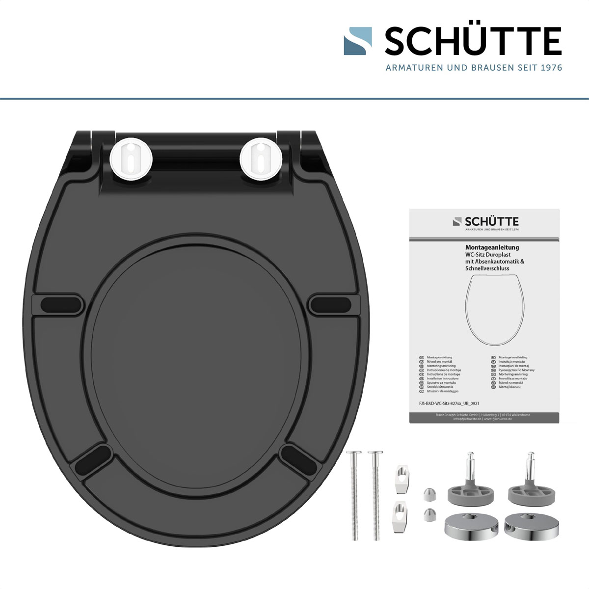 Schütte Duroplast WC-Sitz SLIM BLACK mit Absenkautomatik und Schnellverschluss Bild 5