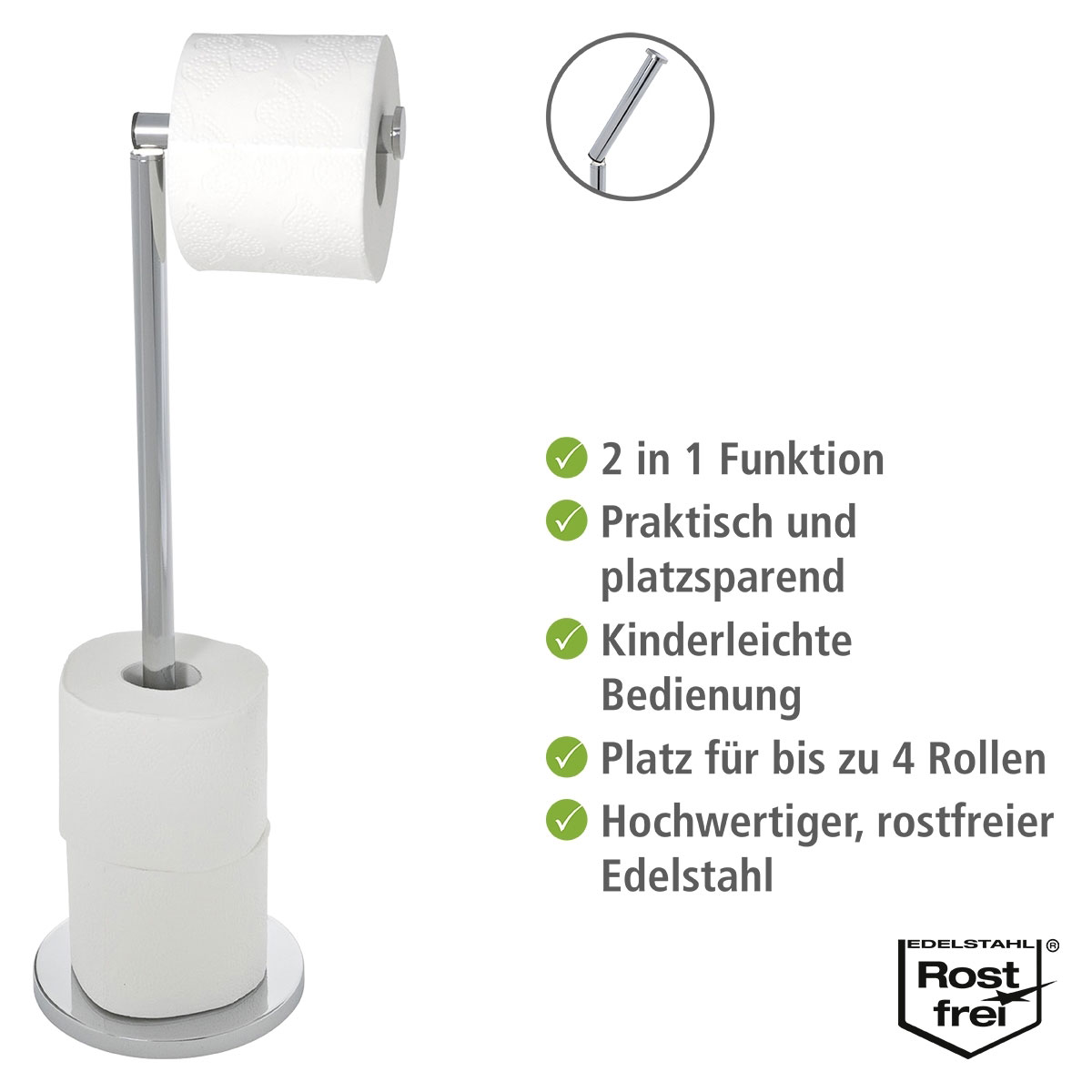 Wenko Stand Toilettenpapierhalter 2 in 1 Bild 2