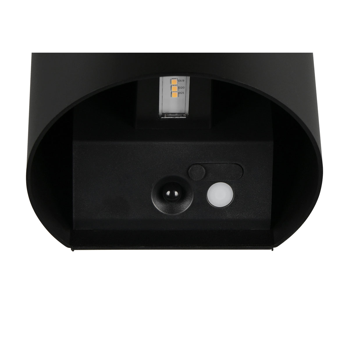 Reality LED Wandleuchte GENIE schwarz halbrund Bild 5