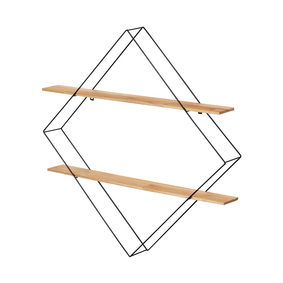 Wenko  Wandregal Geo Raute mit 2 Ablagen Bild 1