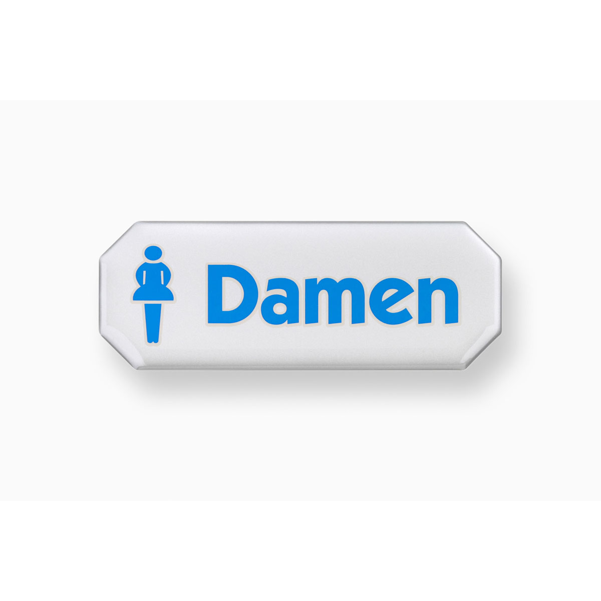 Metafranc Hinweisschild Damen Kunststoff weiß