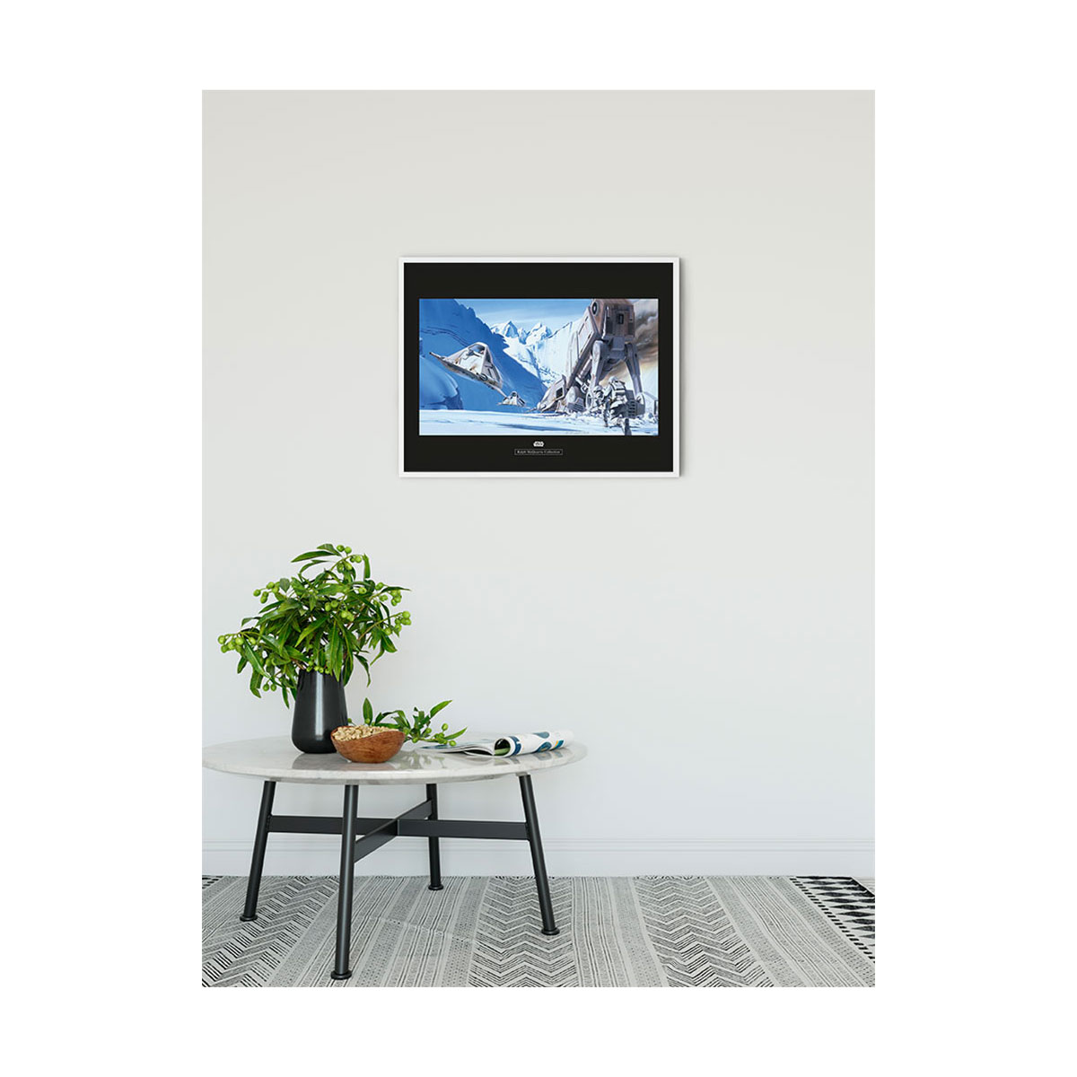 Komar  Wandbild Star Wars Classic Hoth Battle Snowspeeder 40x30 cm