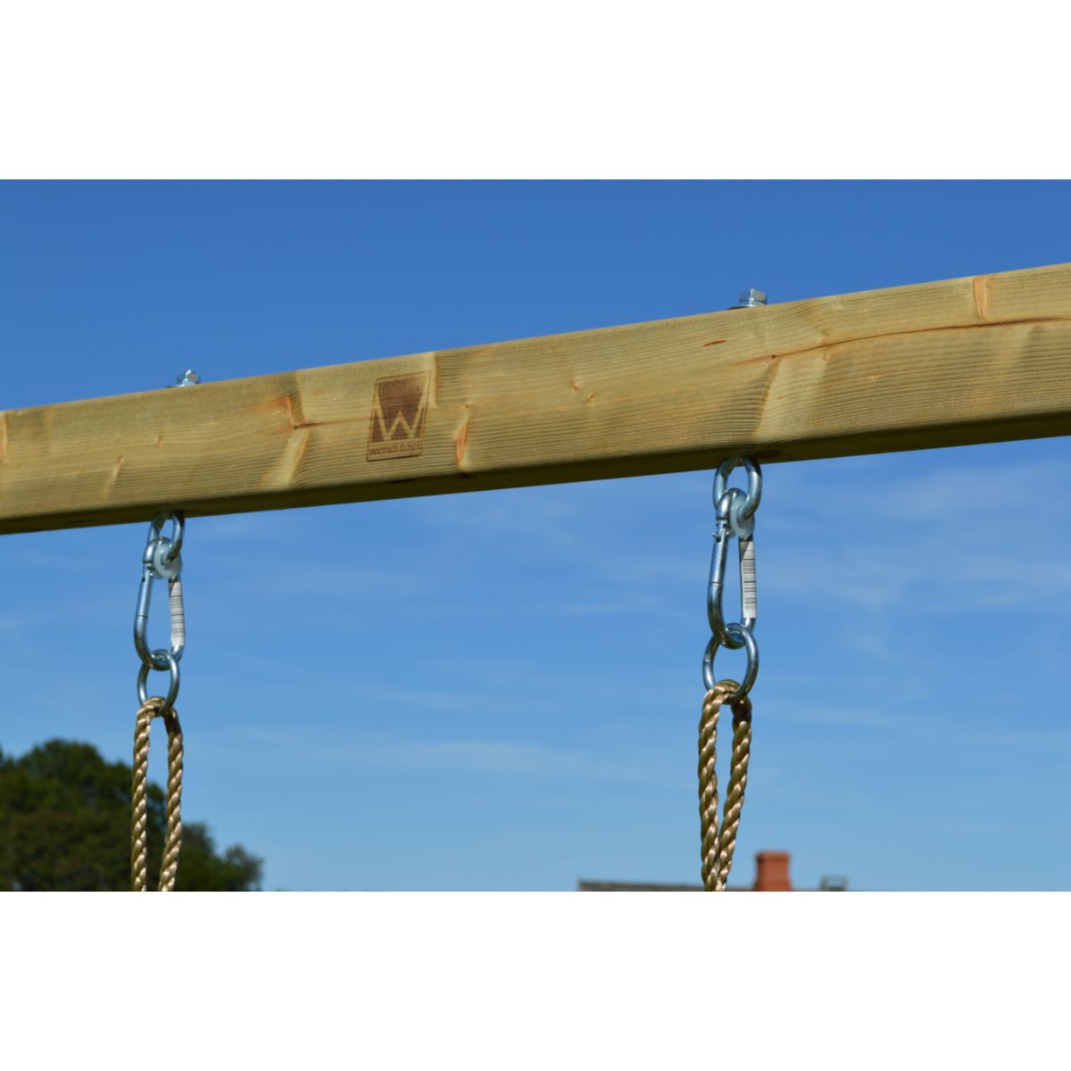 Wendi Toys Spielhaus Flamingo inkl. Rutsche, Kletterwand und Schaukel 290x340x270 cm Bild 2